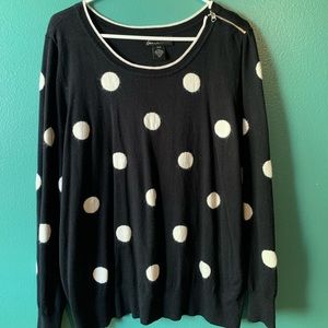 Lane Bryant Women’s Polka Dot Sweater Top - Size 18/20 (2X)